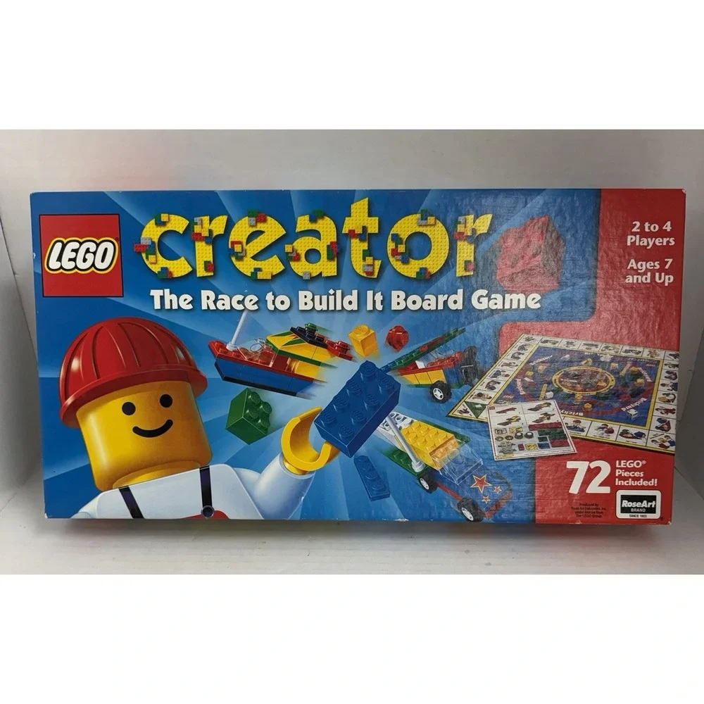 Vintage LEGO CREATOR The Race To Build It Board Game 100% Complete Set